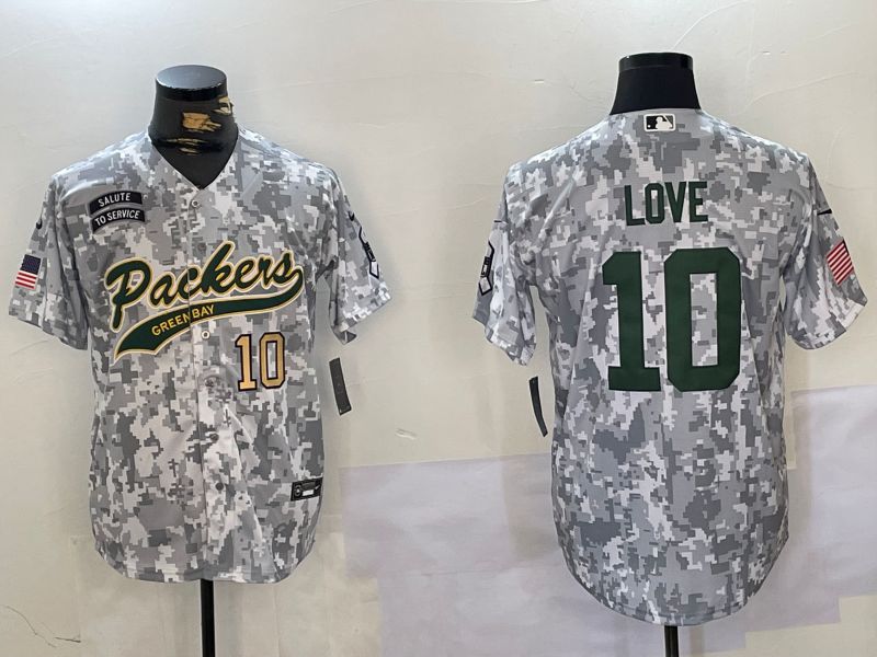 Men Green Bay Packers #10 Love Nike Arctic Camo 2024 Salute to Service Limited NFL Jersey style 2->green bay packers->NFL Jersey